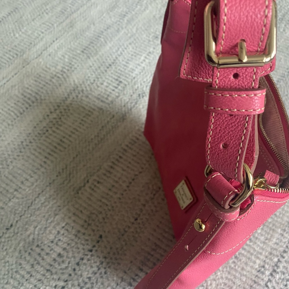 Dooney & Bourke Pink Leather Shoulder Bag - Picture 4 of 13